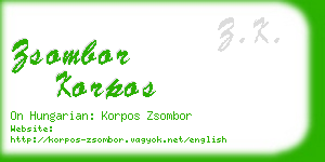 zsombor korpos business card